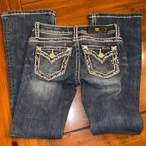Miss me jeans girls sz 10 boot cut w/decorated pockets